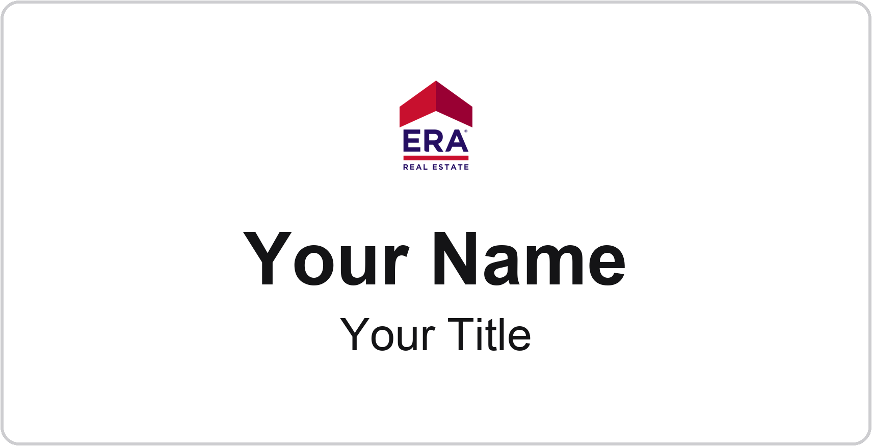 ERA Real Estate Badge, White, No Border