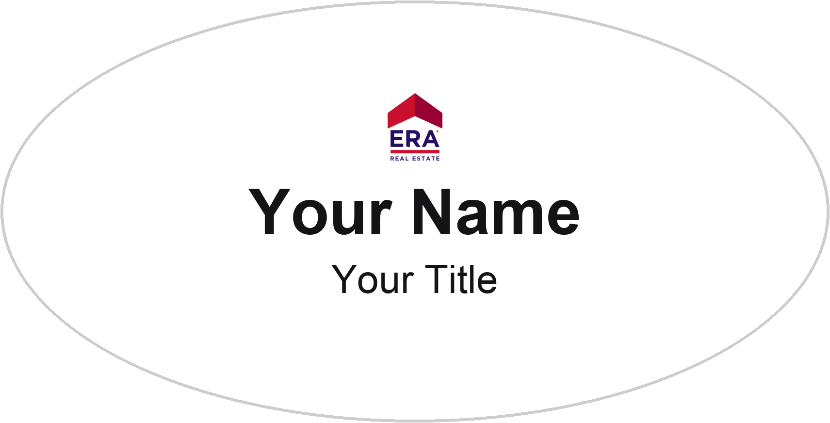 ERA Real Estate Badge, White, No Border