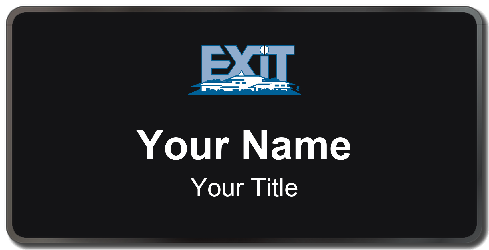 EXIT Realty Badge, Black, Black Border