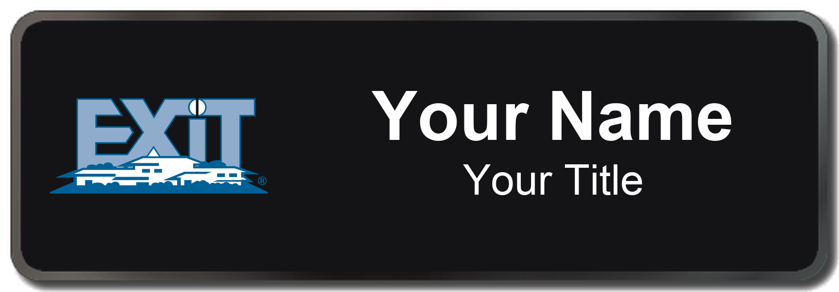 EXIT Realty Badge, Black, Black Border