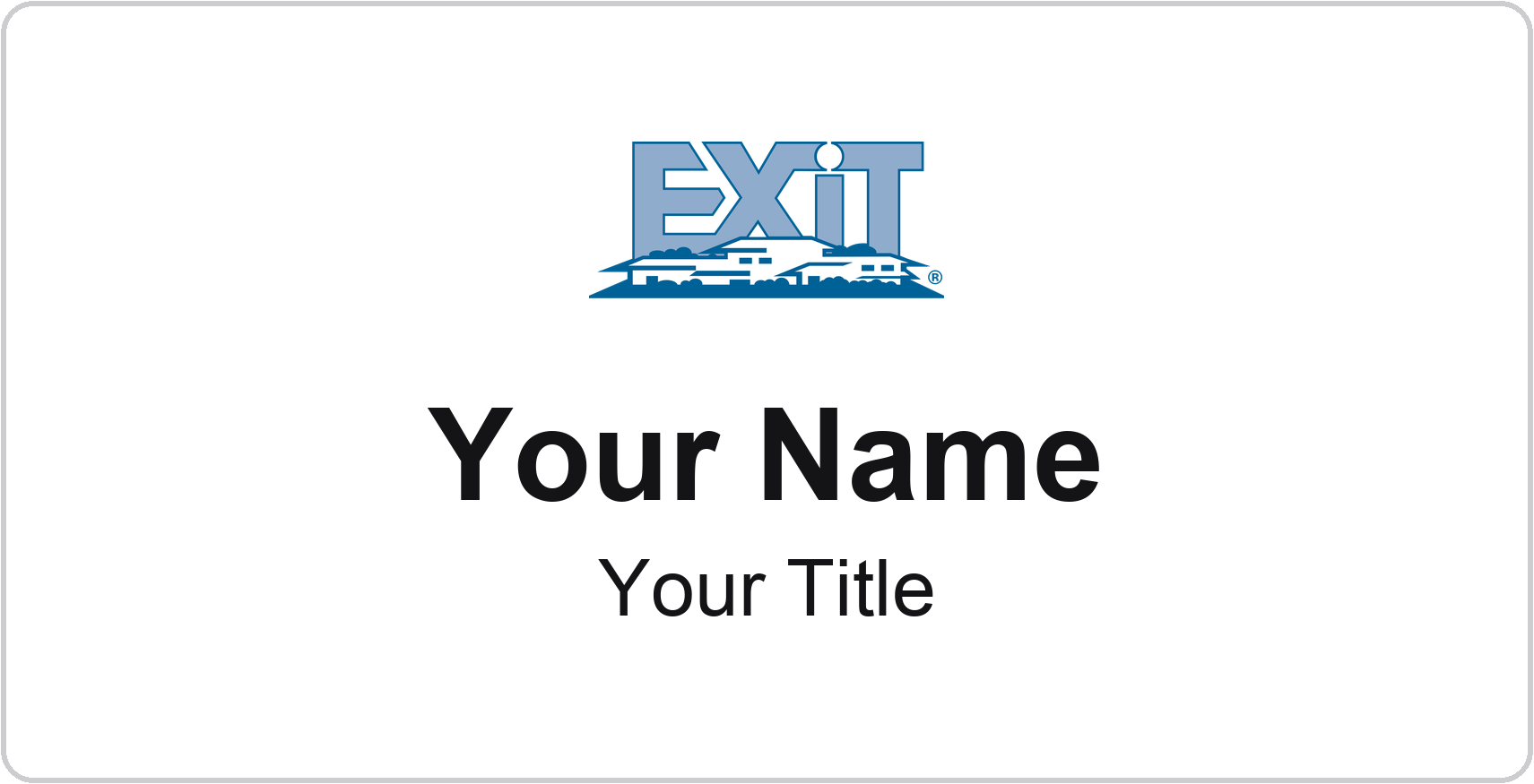 EXIT Realty Badge, White, No Border