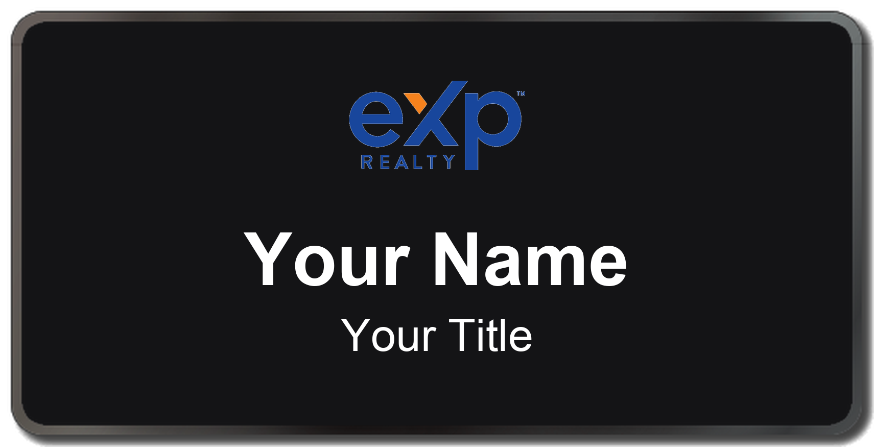eXp Realty Badge, Black, Black Border