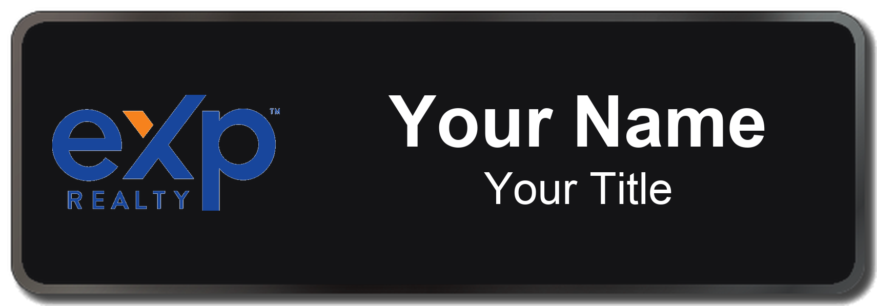 eXp Realty Badge, Black, Black Border