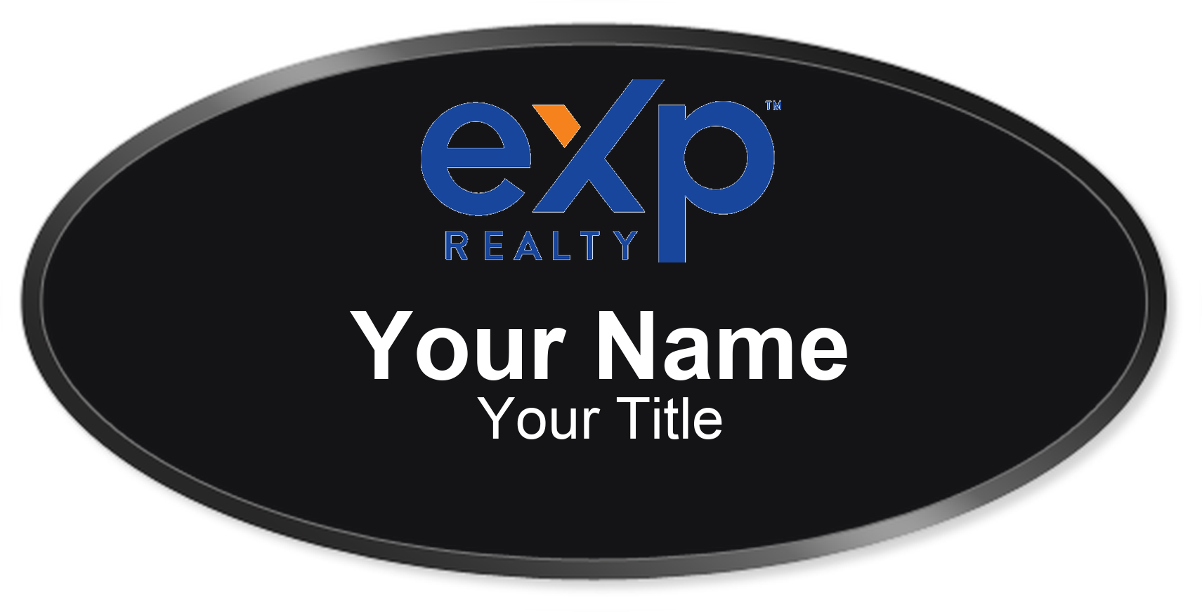 eXp Realty Badge, Black, Black Border