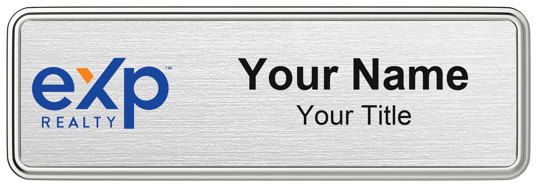 eXp Realty real estate name badge, magnetic, with logo
