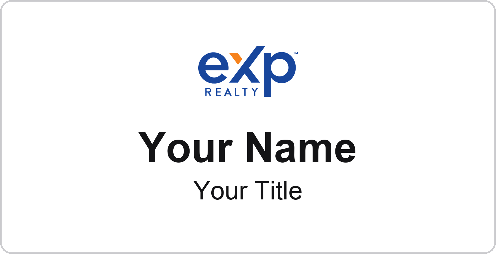 eXp Realty Badge, White, No Border