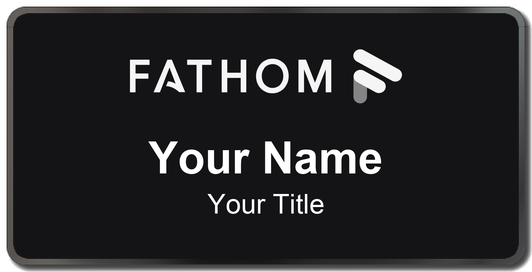 Fathom Realty Badge, Black, Black Border