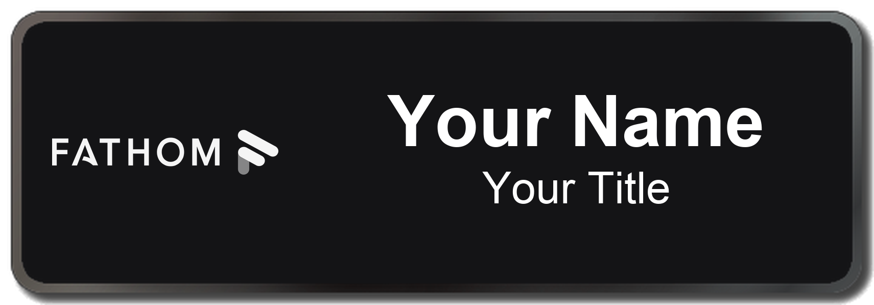 Fathom Realty Badge, Black, Black Border