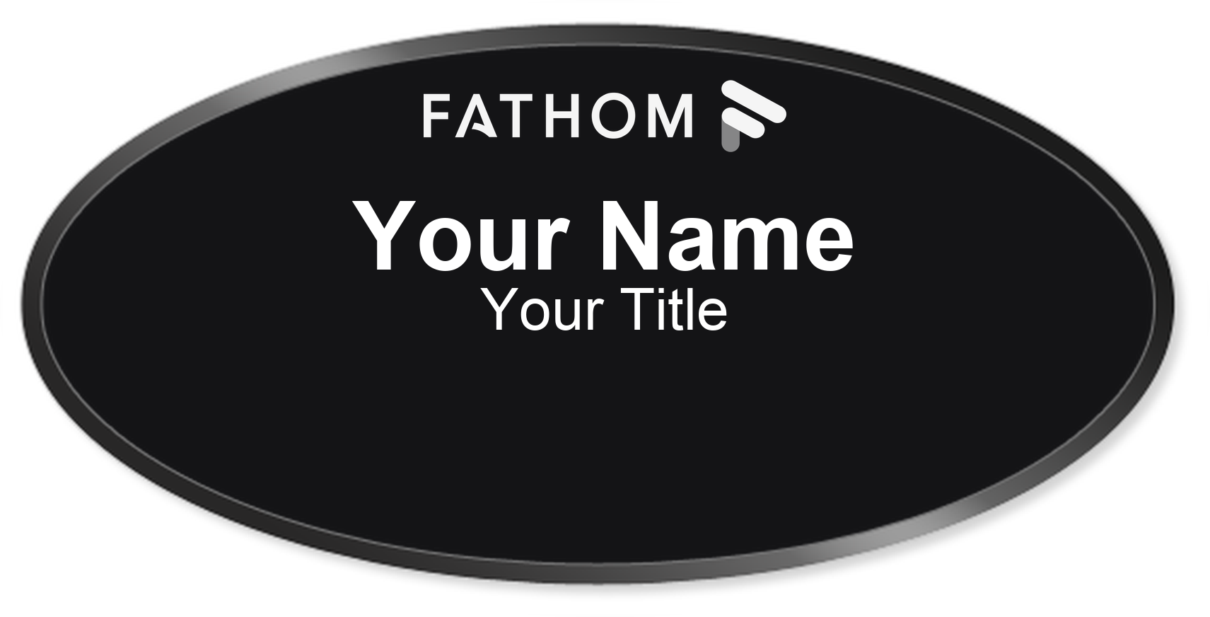 Fathom Realty Badge, Black, Black Border