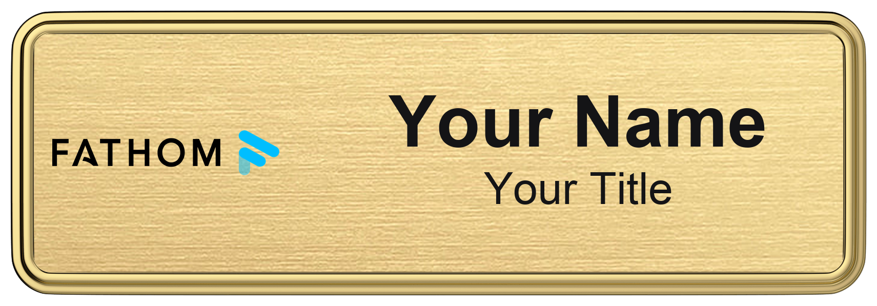 Fathom Realty Badge, Gold Metallic, Gold Border