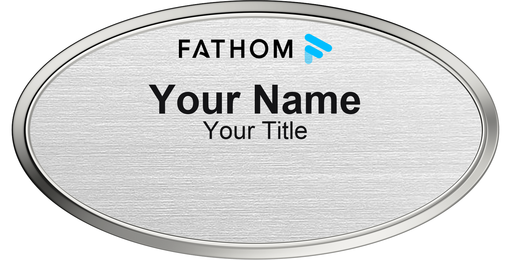 Fathom Realty Badge, Silver Metallic, Silver Border