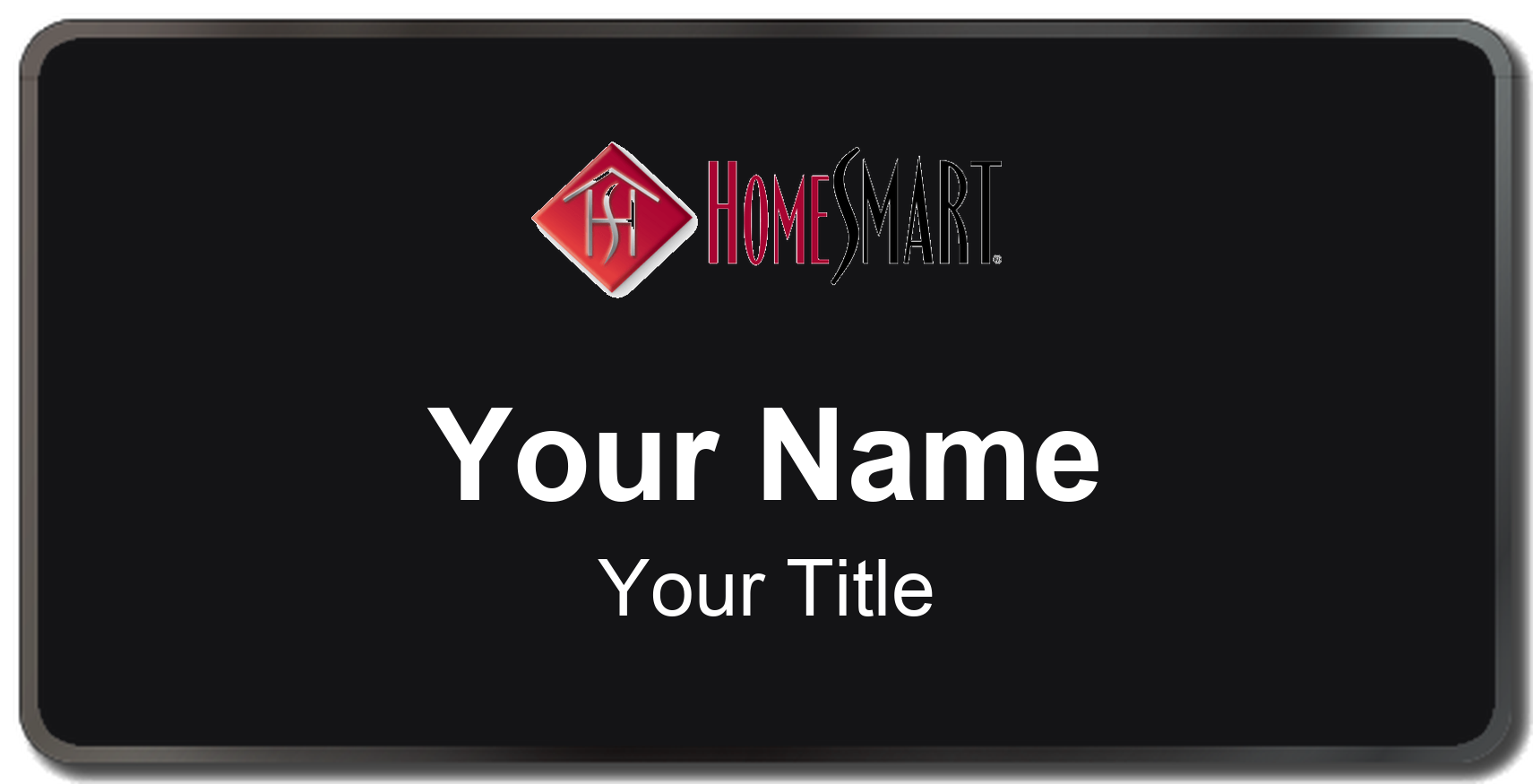 HomeSmart Badge, Black, Black Border
