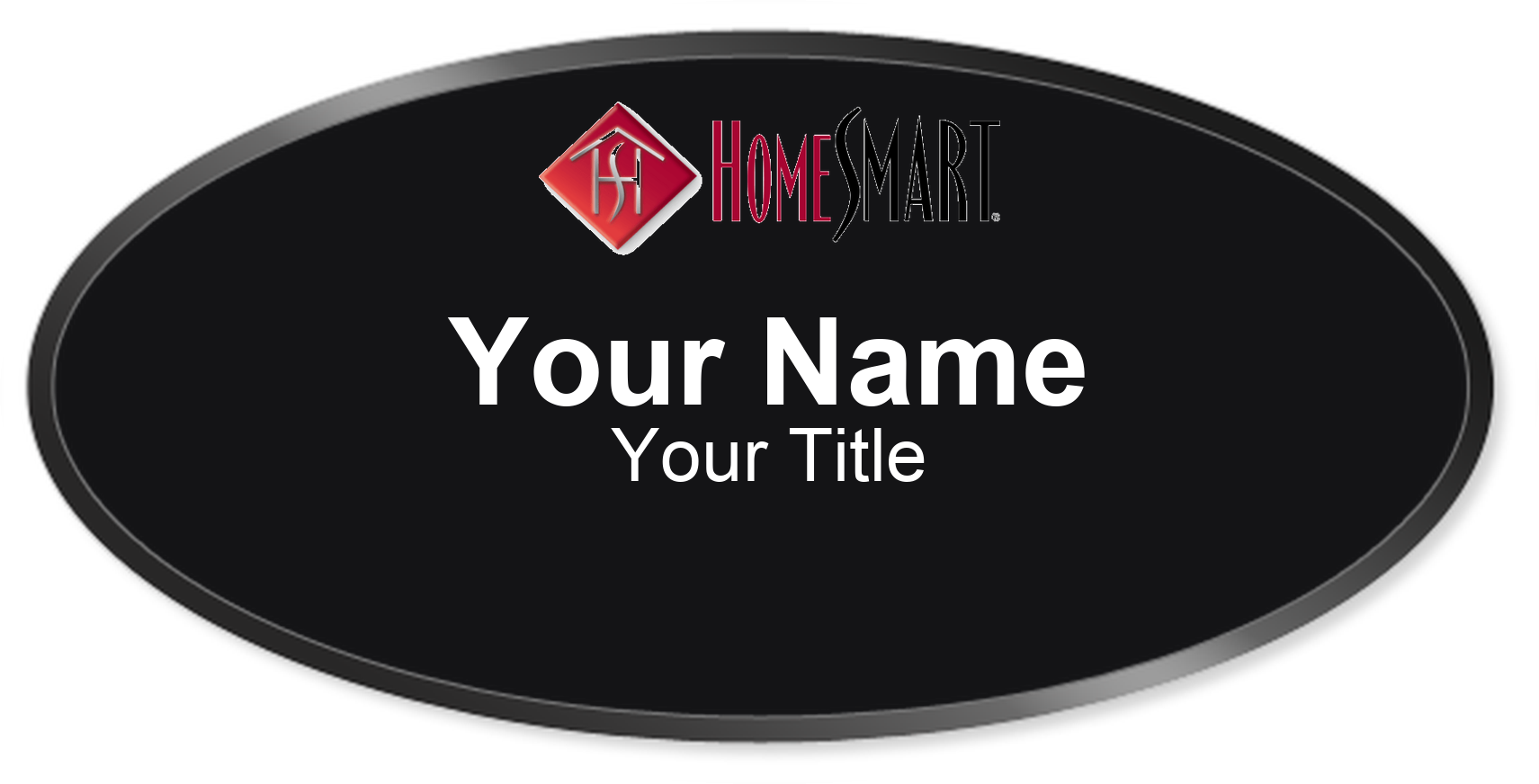 HomeSmart Badge, Black, Black Border