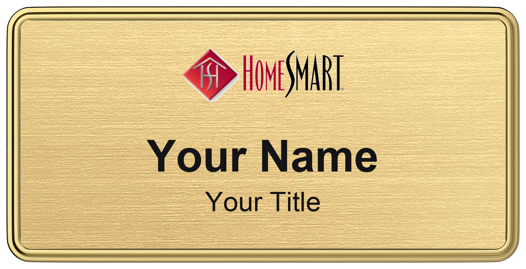 HomeSmart Badge, Gold Metallic, Gold Border