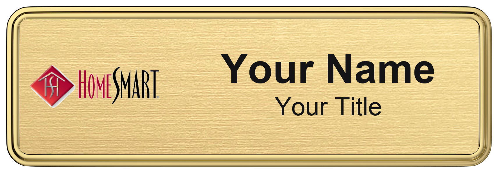 HomeSmart Badge, Gold Metallic, Gold Border