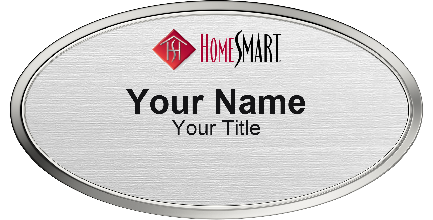 HomeSmart Badge, Silver Metallic, Silver Border
