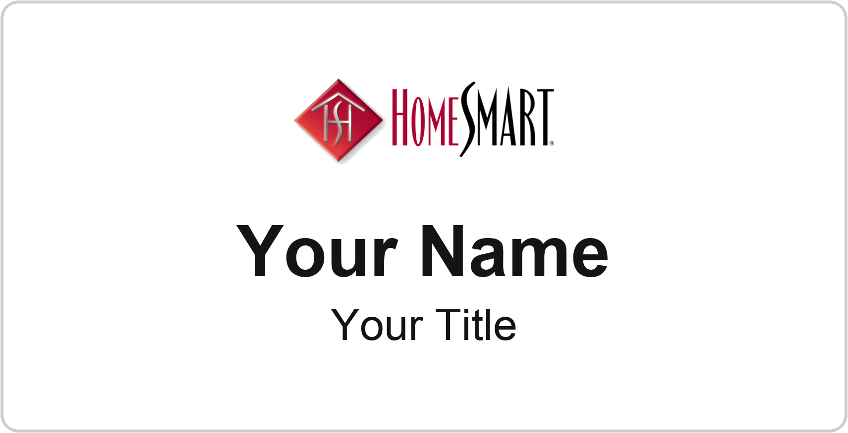 HomeSmart Badge, White, No Border