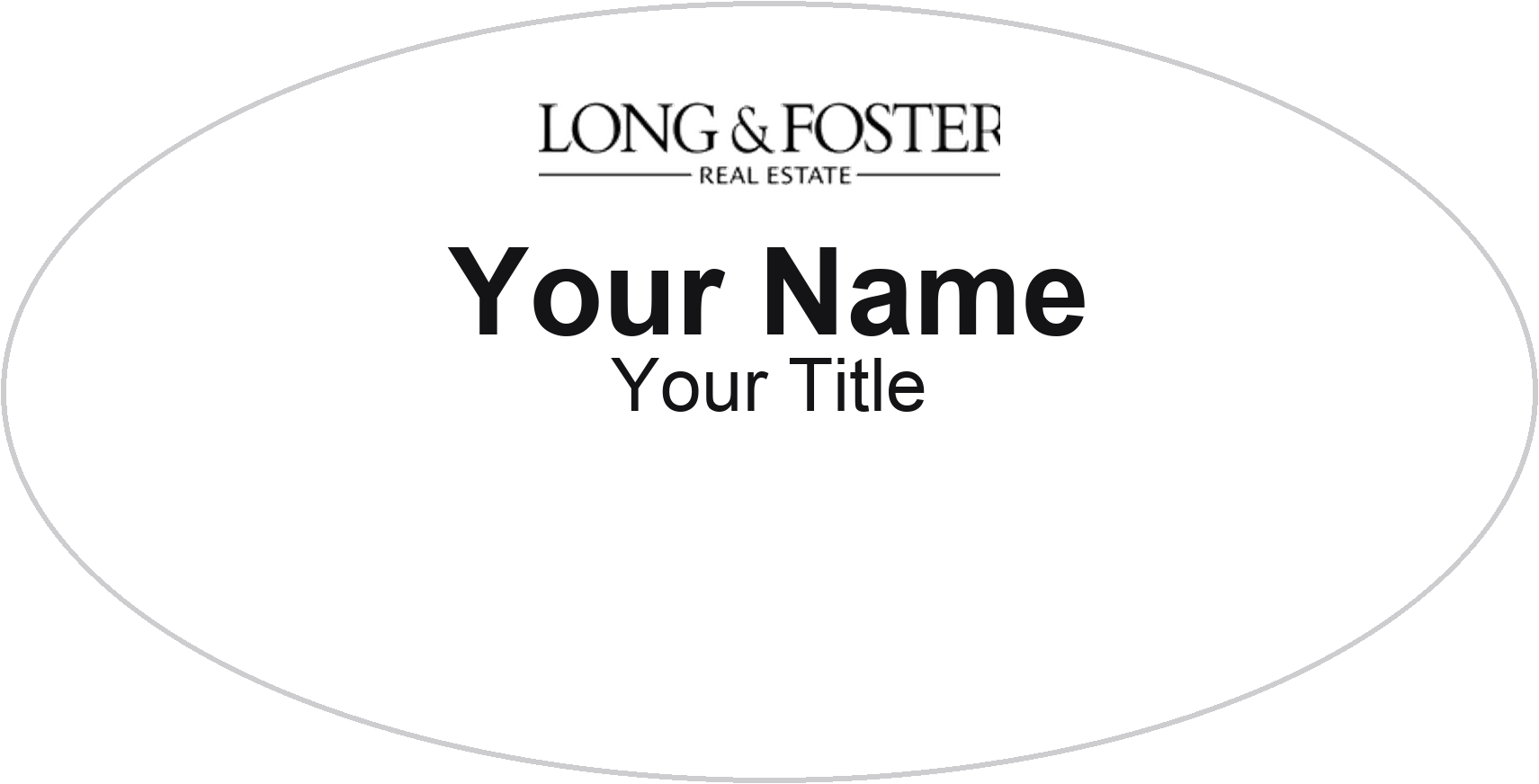 Long & Foster Badge, White, No Border