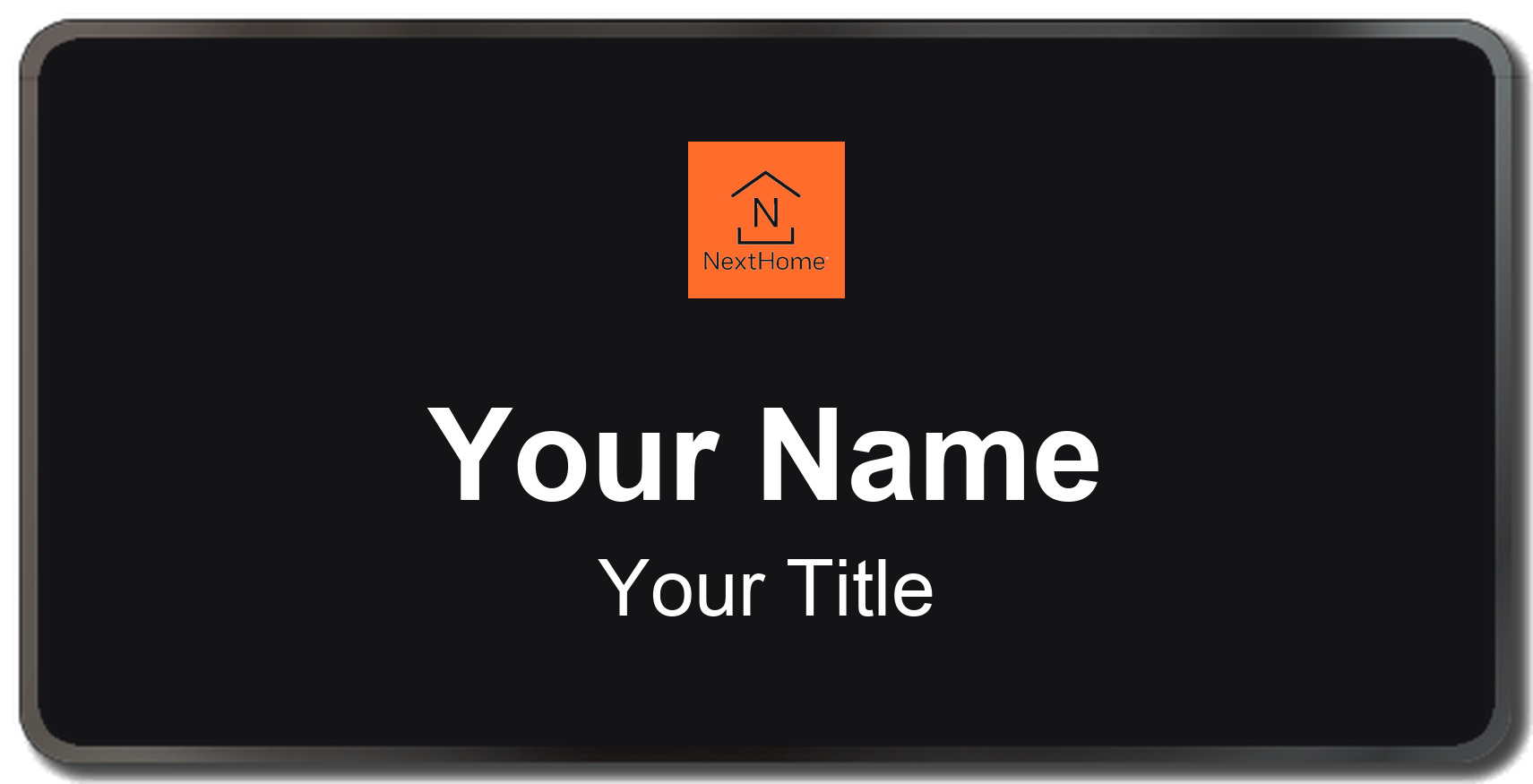 NextHome Badge, Black, Black Border