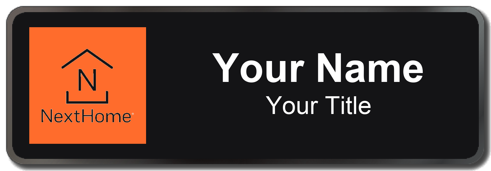 NextHome Badge, Black, Black Border