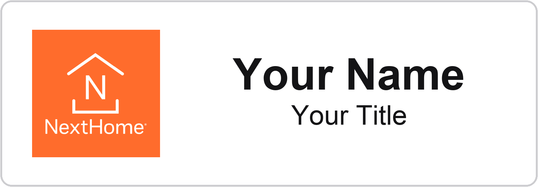 NextHome Badge, White, No Border
