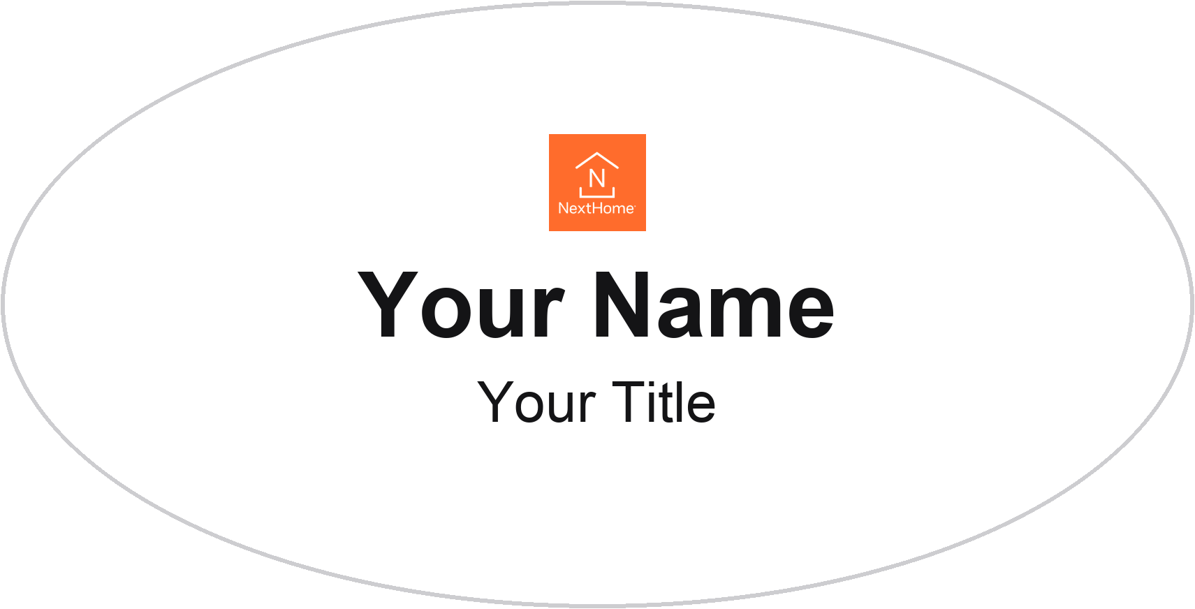 NextHome Badge, White, No Border