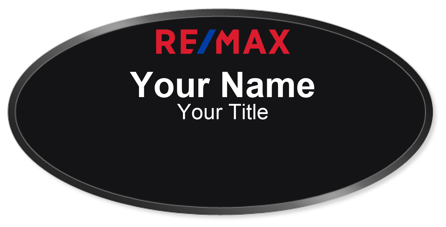 RE/MAX Badge, Black, Black Border