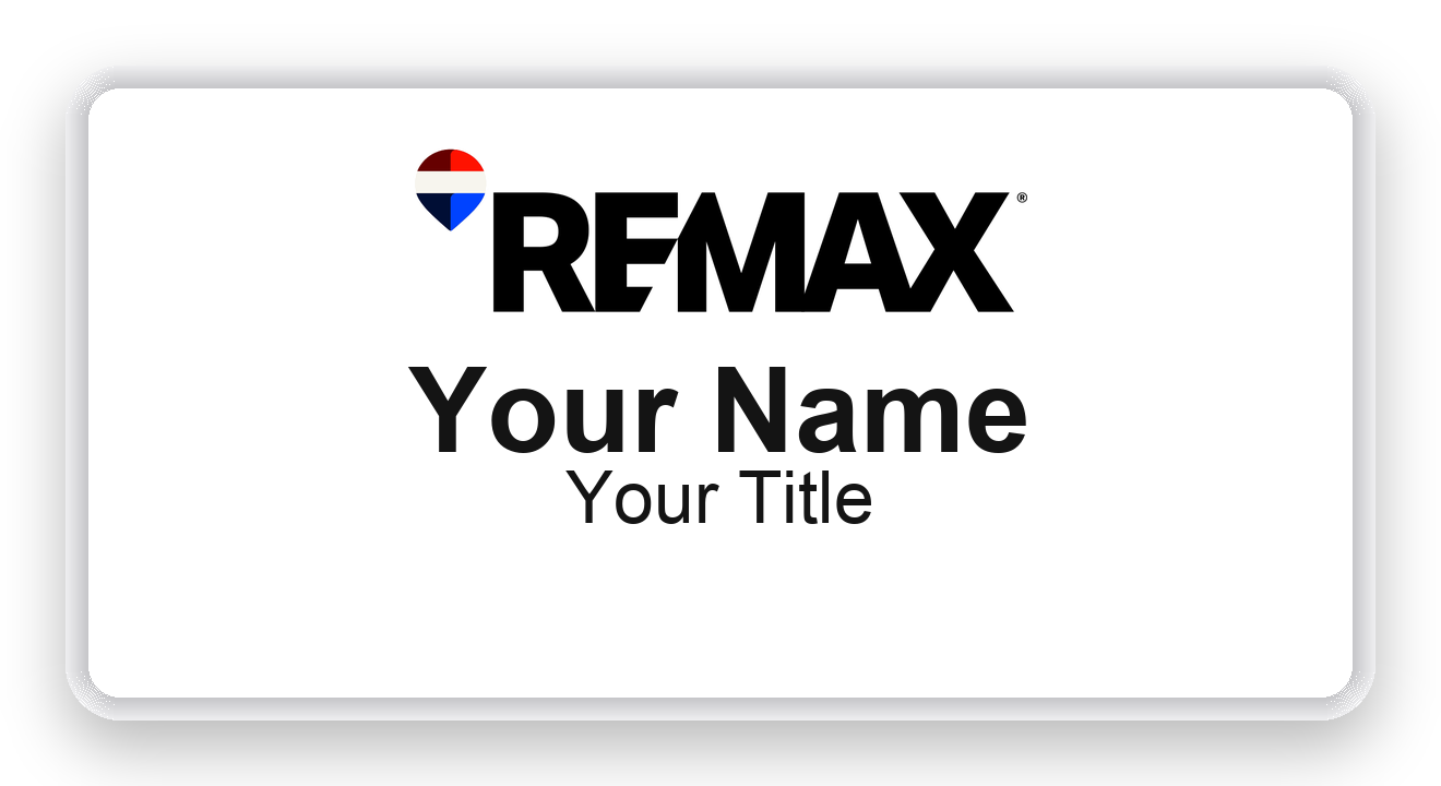 RE/MAX Badge, White, No Border