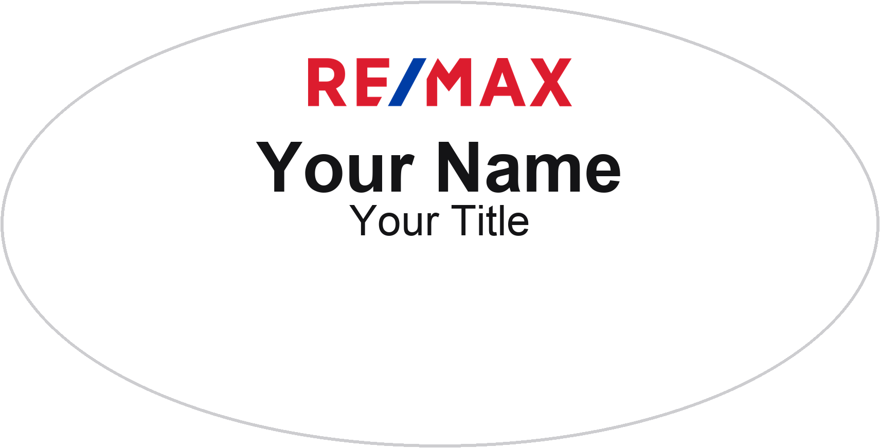 RE/MAX Badge, White, No Border