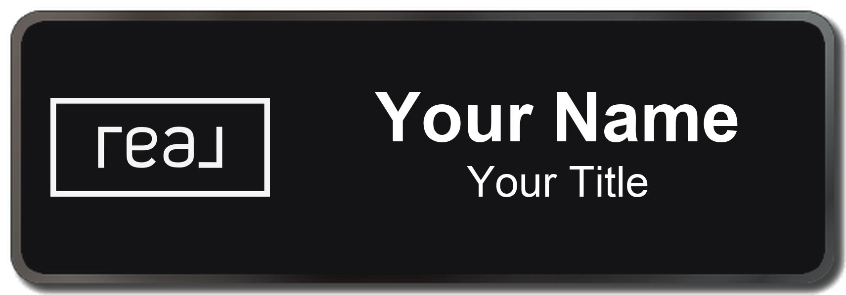 Real Broker Badge, Black, Black Border