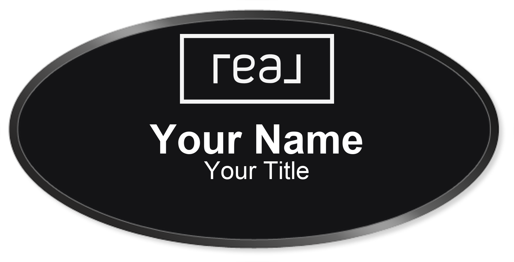 Real Broker Badge, Black, Black Border