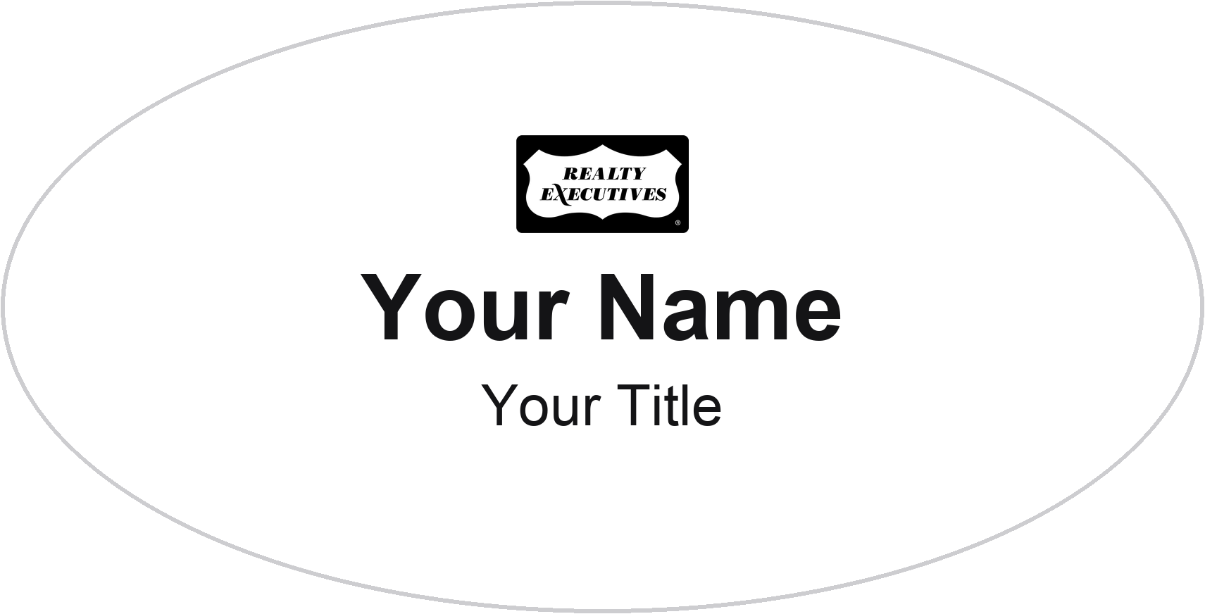 Realty Executives Badge, White, No Border