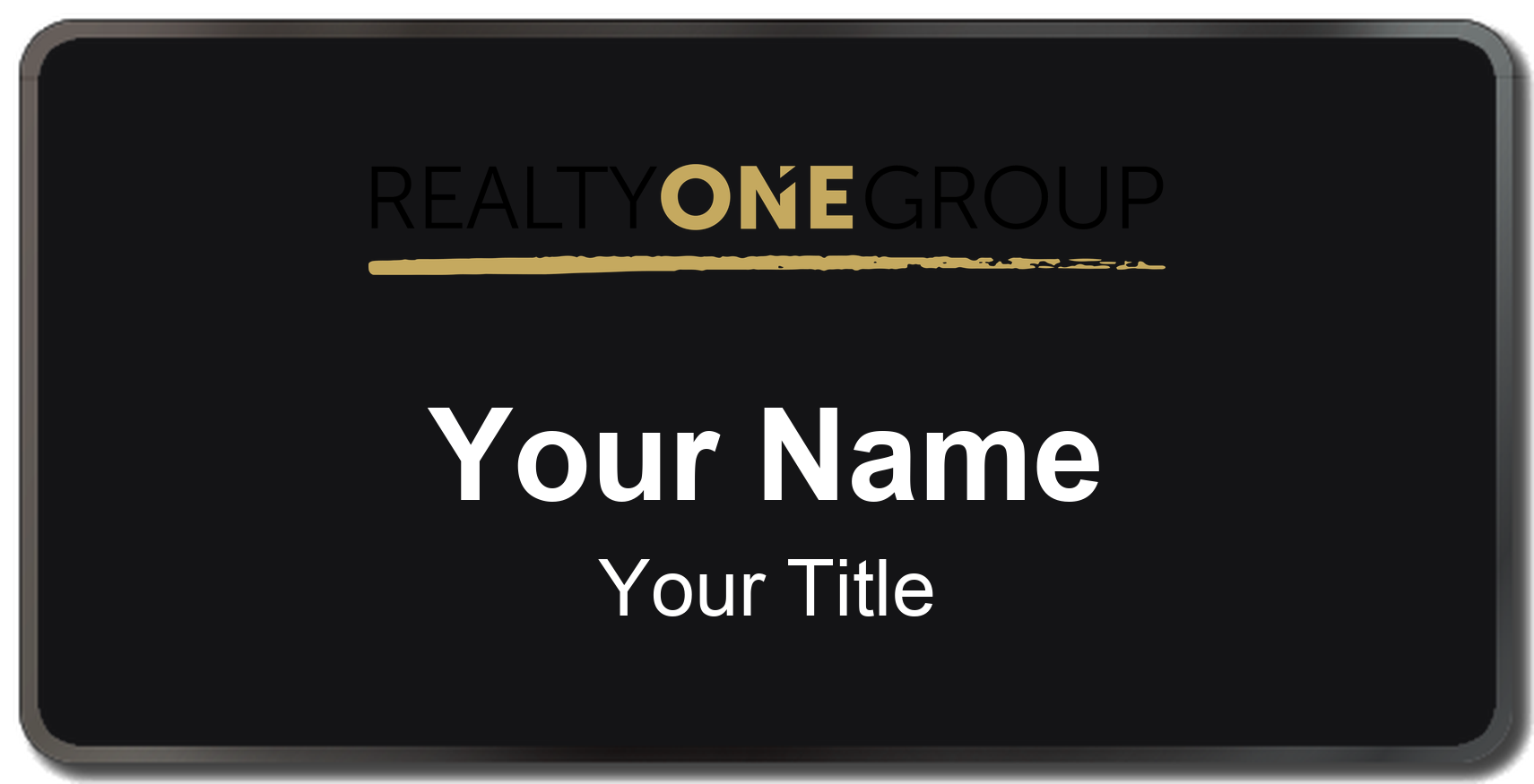 Realty ONE Group Badge, Black, Black Border