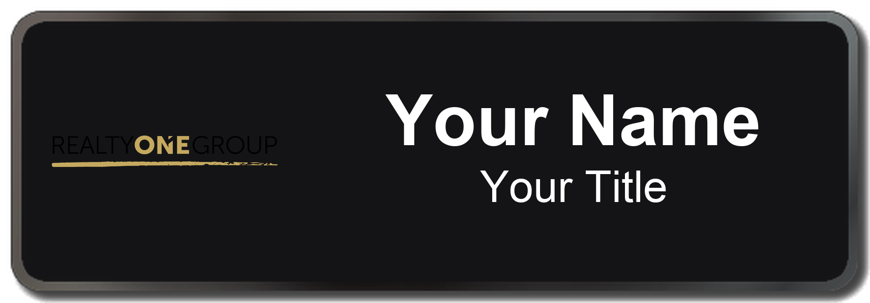 Realty ONE Group Badge, Black, Black Border