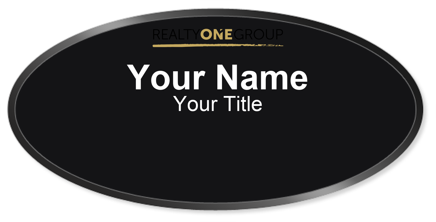Realty ONE Group Badge, Black, Black Border