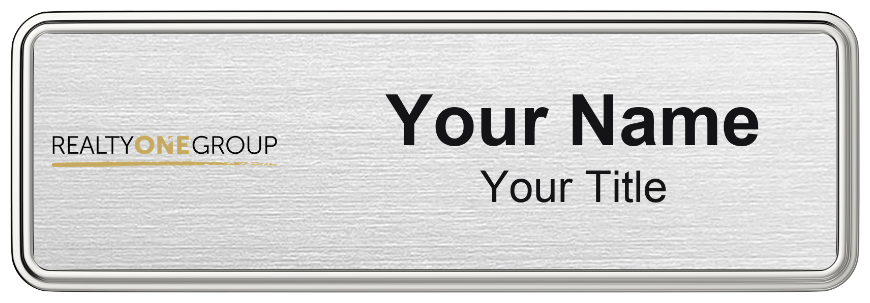 Realty ONE Group real estate name badge, magnetic, with logo