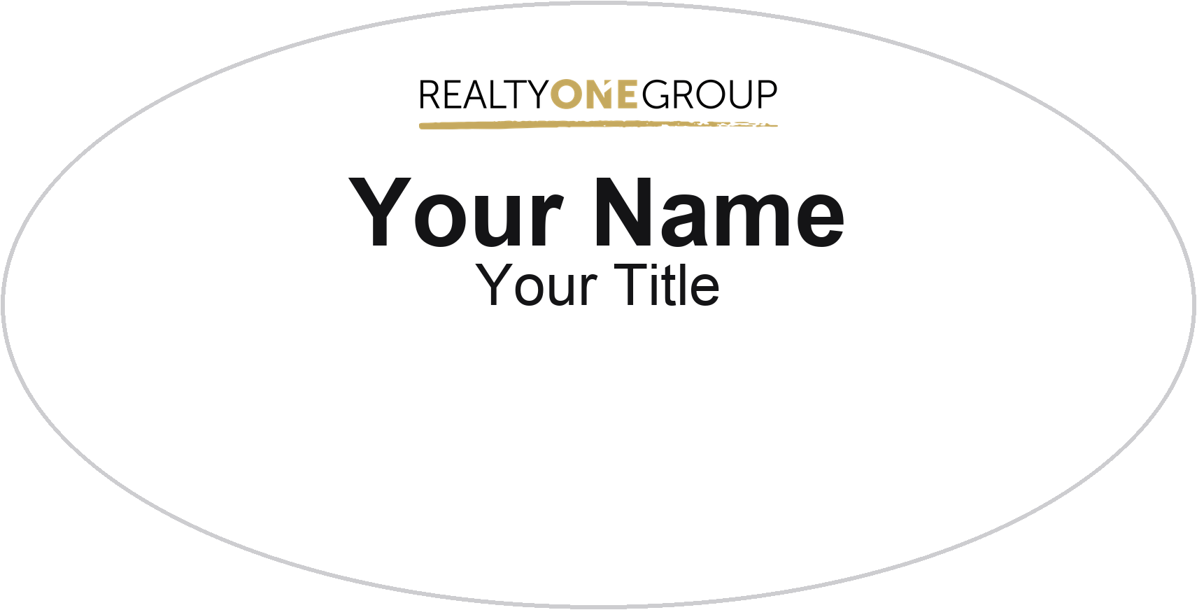 Realty ONE Group Badge, White, No Border