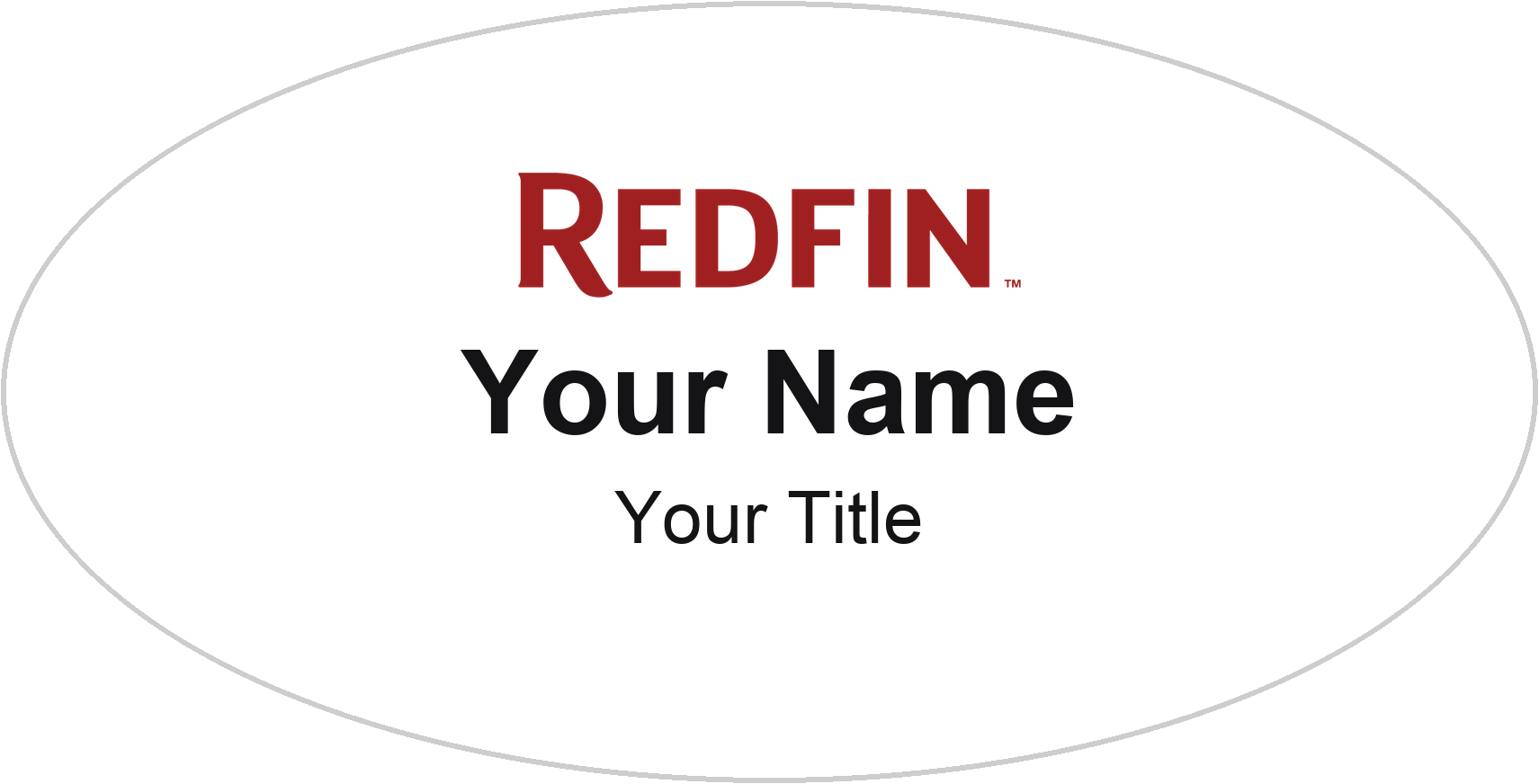 Redfin Badge, White, No Border