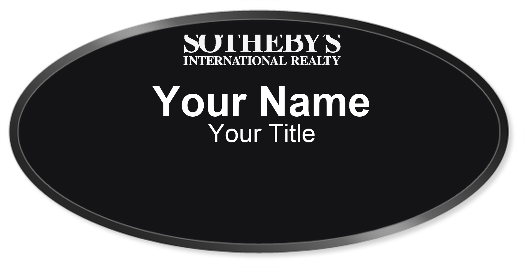 Sotheby's International Realty Badge, Black, Black Border