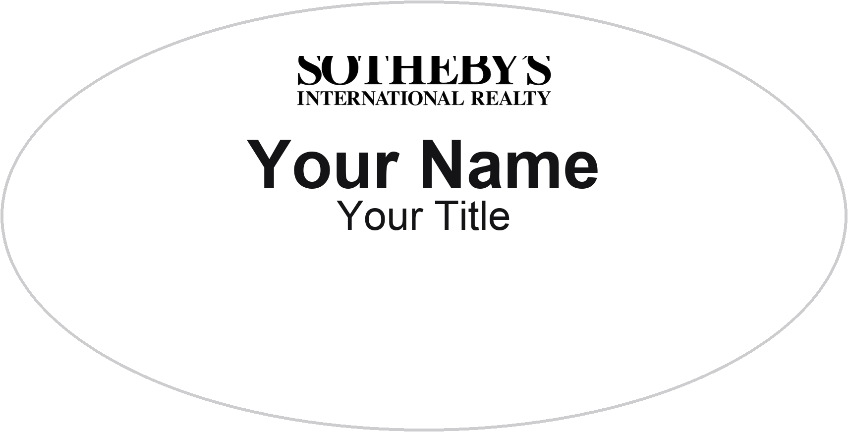 Sotheby's International Realty Badge, White, No Border