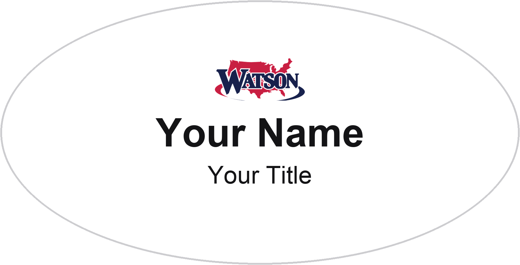 Watson Realty Badge, White, No Border