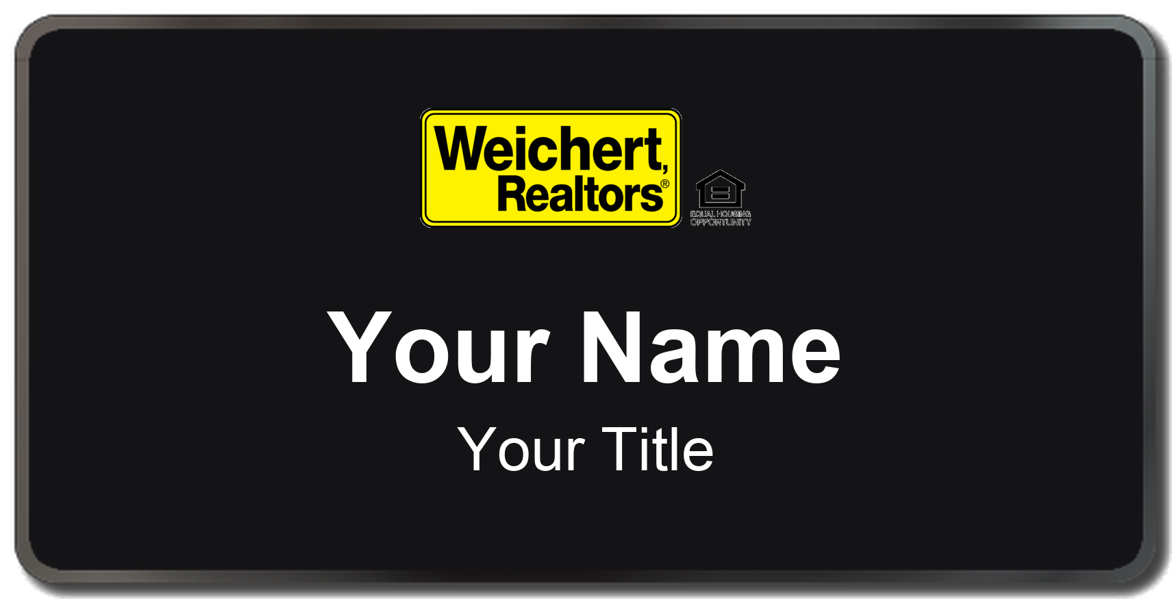 Weichert Badge, Black, Black Border
