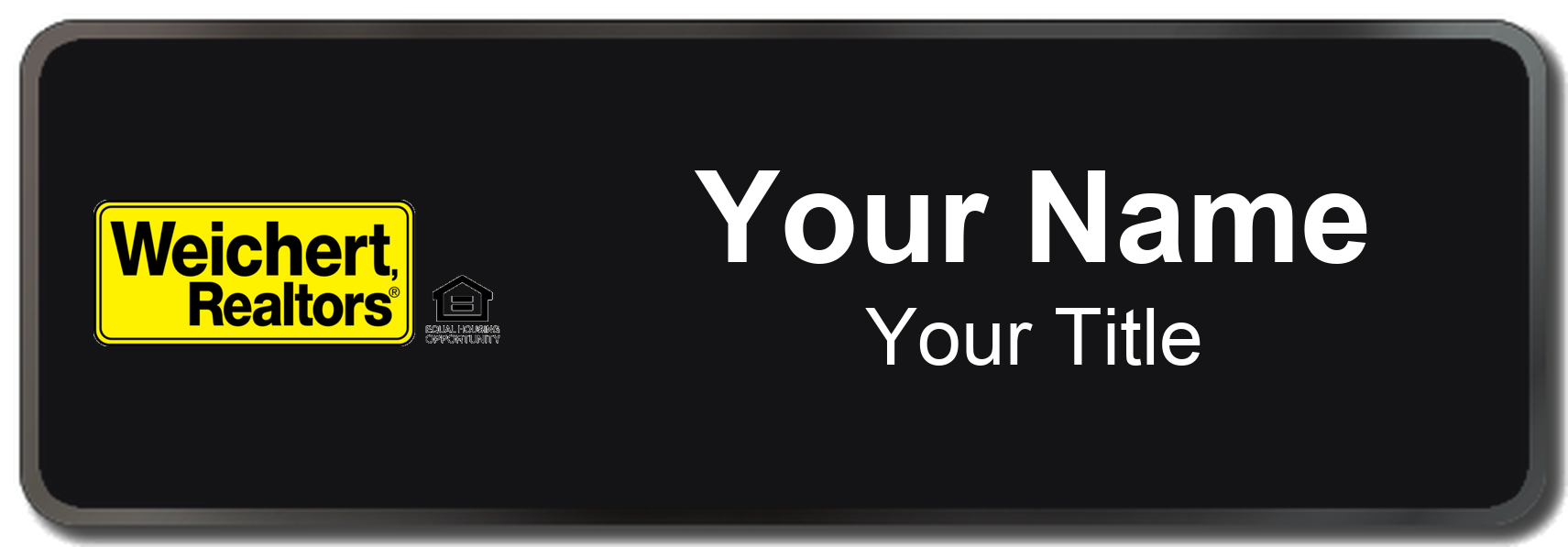 Weichert Badge, Black, Black Border