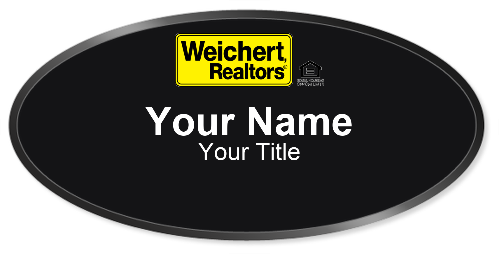 Weichert Badge, Black, Black Border