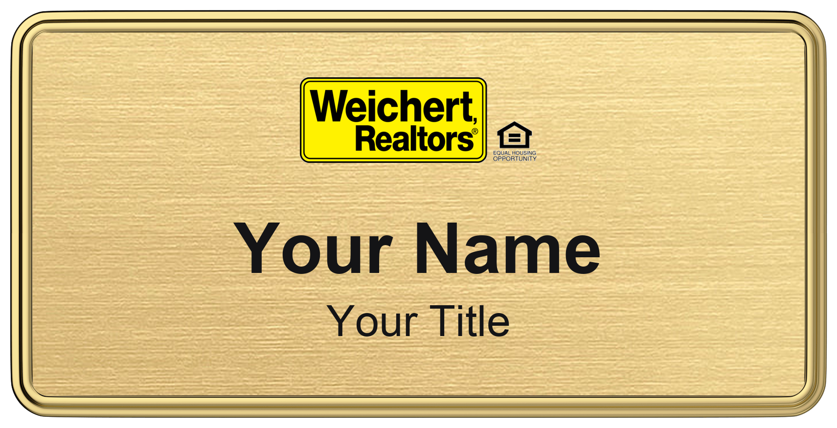 Weichert Badge, Gold Metallic, Gold Border