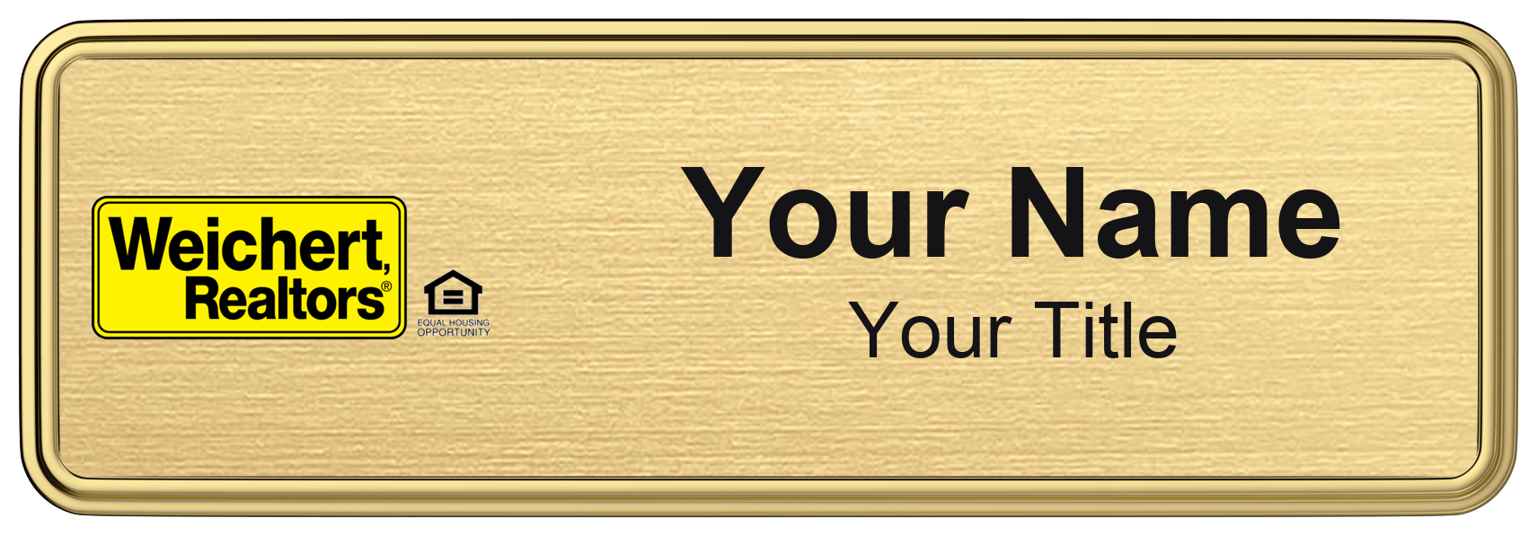 Weichert Badge, Gold Metallic, Gold Border