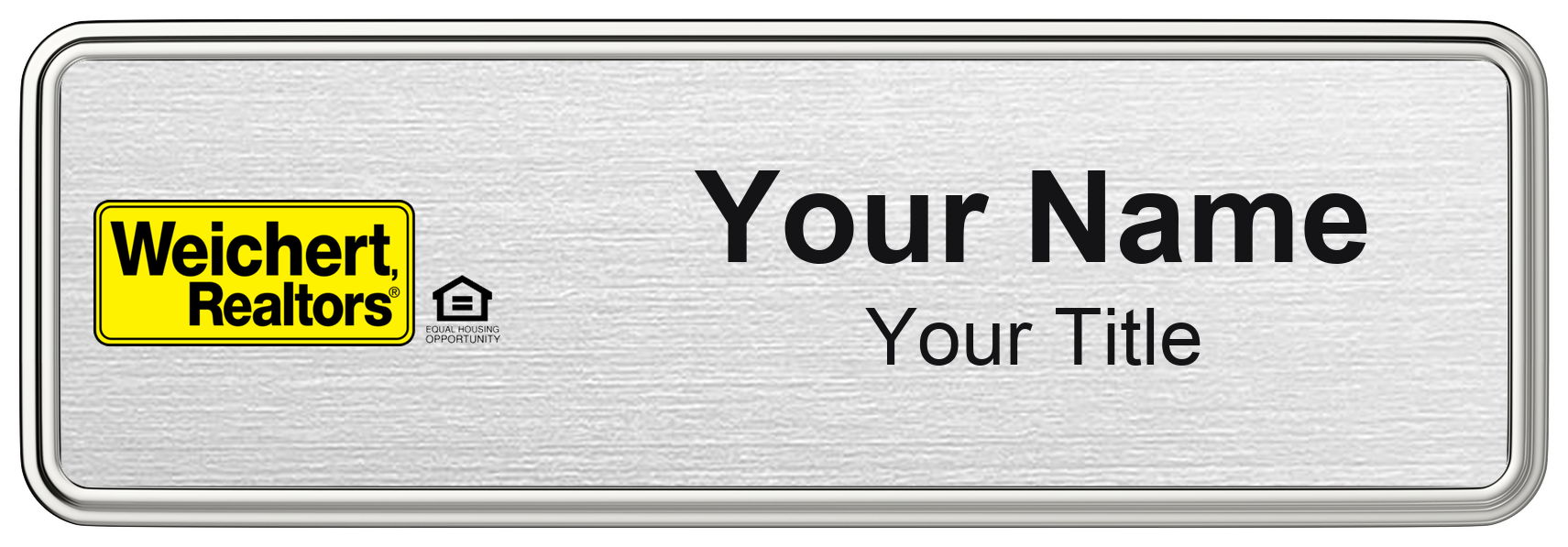 Weichert Badge, Silver Metallic, Silver Border
