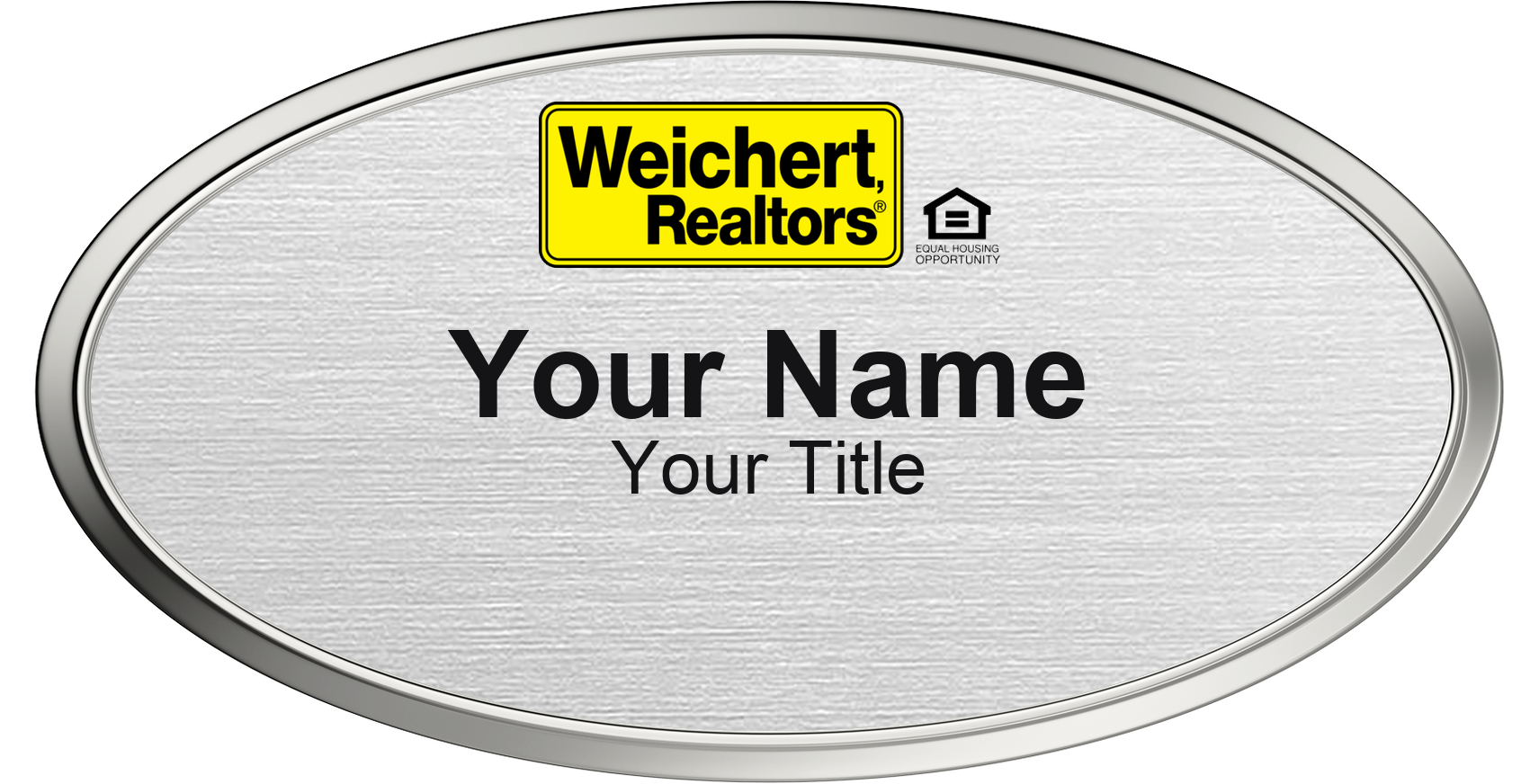 Weichert Badge, Silver Metallic, Silver Border