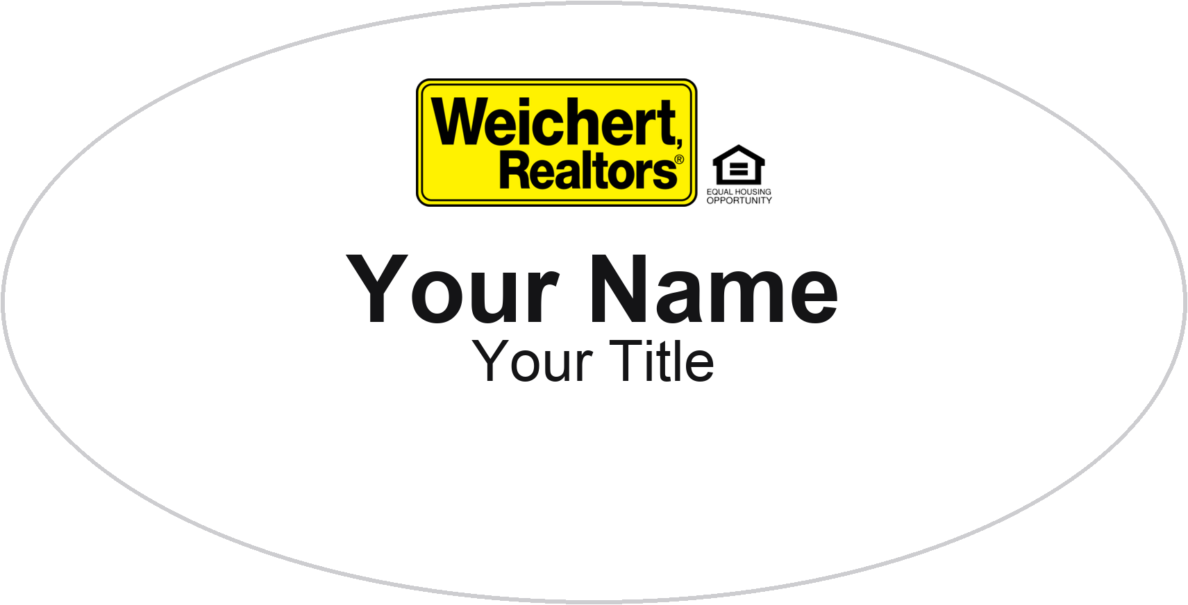 Weichert Badge, White, No Border