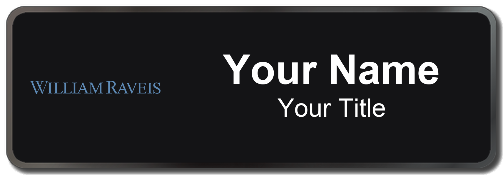 William Raveis Badge, Black, Black Border